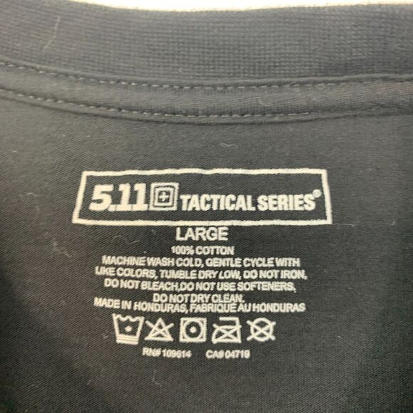 5.11 Tactical T Shirt Mens L Large Black Cotton Short Sleeve Utili-T Crew Neck - Picture 4 of 9